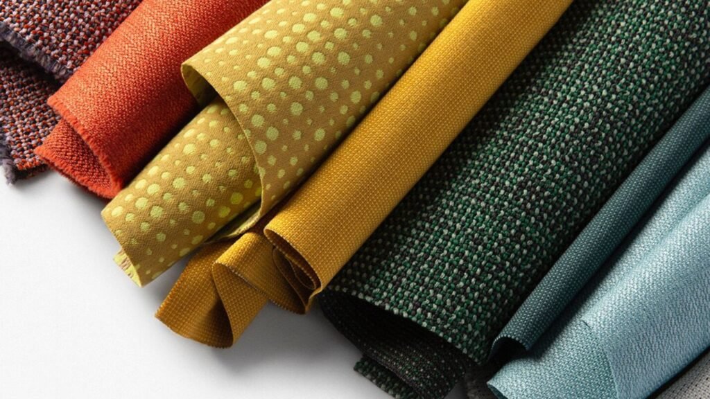 An assortment of different types of cloth showcasing the fabric shopping guide