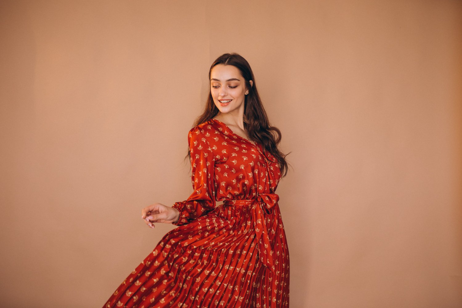 a girl showing Asian Traditional Clothes