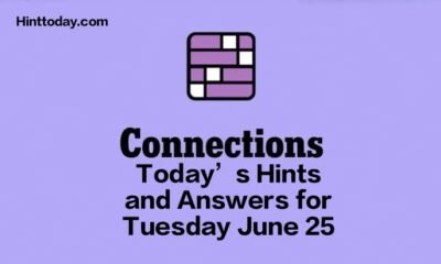 Today’s ‘Connections’ Hints and Answers for Tuesday, June 25